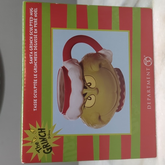 DEPARTMENT 56 Dr. Seuss Santa Grinch Sculpted Coffee Mug 32 Oz. New - Picture 7 of 10